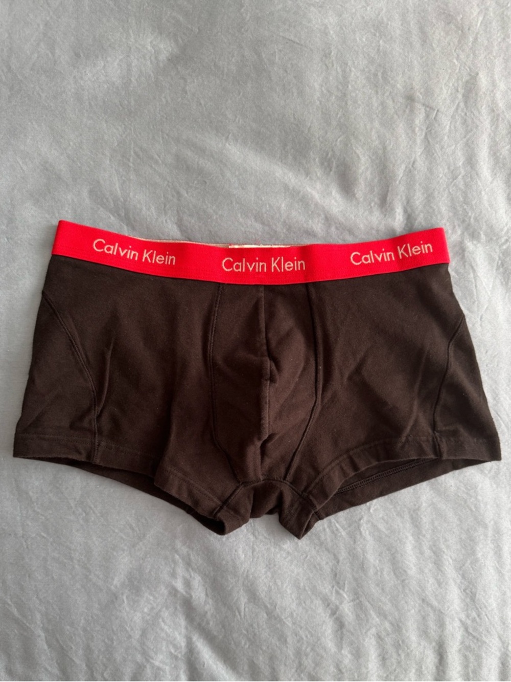 Calvin Klein Pro Stretch Reflex Briefs - Black w/ Red - Small